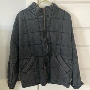 Free people dolman quilted jacket black size small. New without tags. Never worn